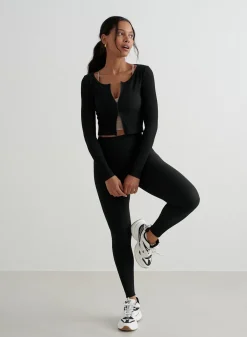 Ribbed Performance Zipped Cardigan*AIM’N Hot