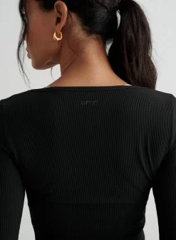 Ribbed Performance Zipped Cardigan*AIM’N Hot