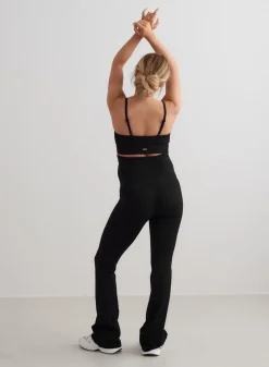 Black Ribbed Seamless Flare Maternity Tights*AIM’N Online