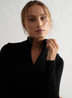 Ribbed Wool Half Zip*AIM’N Sale