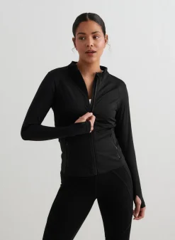 Black Sculpting Zip Jacket*AIM’N New