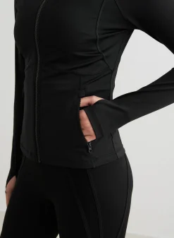 Black Sculpting Zip Jacket*AIM’N New