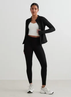 Black Sculpting Zip Jacket*AIM’N New
