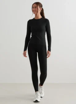 Black Sense Cutout Back Long Sleeve*AIM’N Best