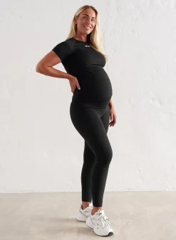 Black Soft Basic Maternity Short Sleeve*AIM’N Discount