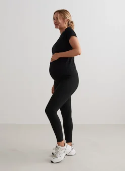 Black Soft Basic Maternity Short Sleeve*AIM’N Discount