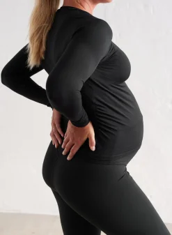 Black Soft Basic Maternity Long Sleeve*AIM’N Sale