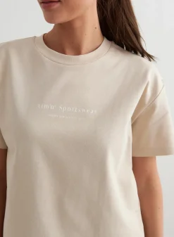 Café Au Lait Serif Boxy T-shirt*AIM’N Outlet