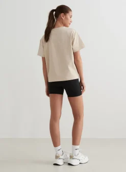 Café Au Lait Serif Boxy T-shirt*AIM’N Outlet