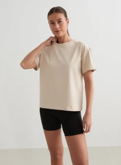 Café Au Lait Serif Boxy T-shirt*AIM’N Outlet