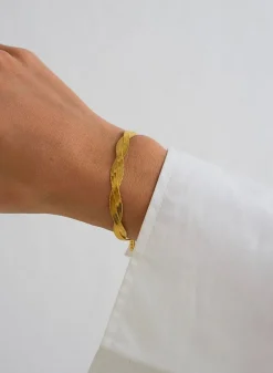 Gold Waterproof Braid Bracelet*AIM’N Outlet