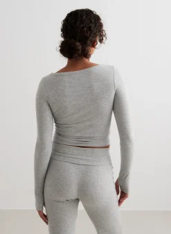 Ease Ribbed Long Sleeve Top*AIM’N Online