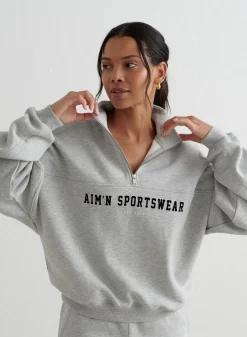 Varsity Sweat Half Zip*AIM’N Clearance