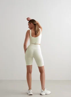 Off-White Ribbed Seamless Biker Shorts*AIM’N Hot