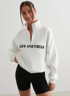Off-White Varsity Sweat Half Zip*AIM’N Online