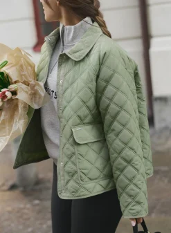 Pale Khaki Quilted Femme Jacket*AIM’N