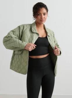 Pale Khaki Quilted Femme Jacket*AIM’N