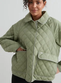 Pale Khaki Quilted Femme Jacket*AIM’N