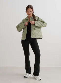 Pale Khaki Quilted Femme Jacket*AIM’N