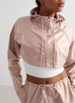 Metallic Cropped Jacket*AIM’N