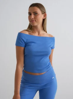 Ease Ribbed Off-shoulder Top*AIM’N Outlet