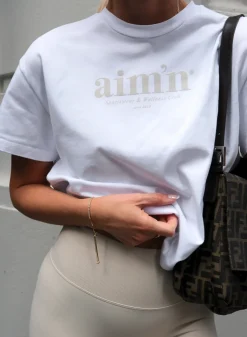 White Club Boxy T-Shirt*AIM’N New