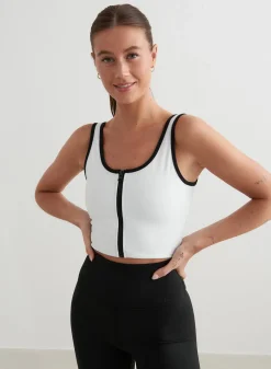 White Sense Zipped Bralette*AIM’N Outlet