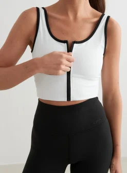 White Sense Zipped Bralette*AIM’N Outlet