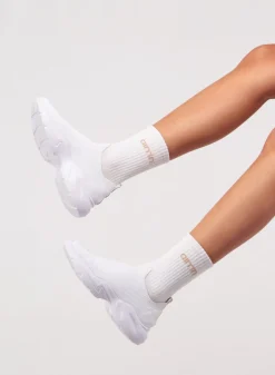 White/Beige/Macchiato Aim'n Logo Socks 3-Pack*AIM’N Clearance