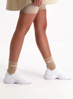 White/Beige/Macchiato Aim'n Logo Socks 3-Pack*AIM’N Clearance